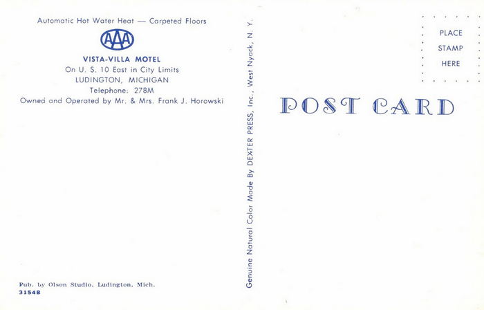 Vista-Villa Motel (Vista Villa Motel) - Postcard (newer photo)